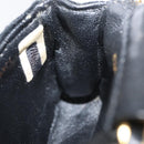 CHANEL Mini Matelassé Halsbeutel Velours Schwarz Gold CC Auth 181680A-19