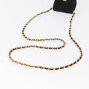 CHANEL Mini Matelassé Halsbeutel Velours Schwarz Gold CC Auth 181680A-7