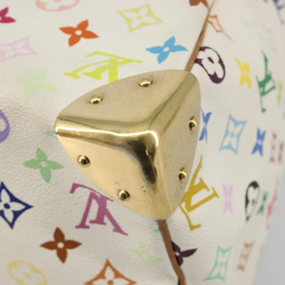 LOUIS VUITTON Monogram Multicolor Speedy 30 Bag White Bron M92643 LV Auth 181700