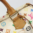 LOUIS VUITTON Monogram Multicolor Speedy 30 Bag White Bron M92643 LV Auth 181700-14