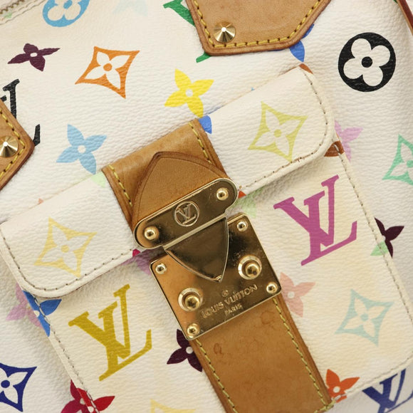 LOUIS VUITTON Monogram Multicolor Speedy 30 Bag White Bron M92643 LV Auth 181700