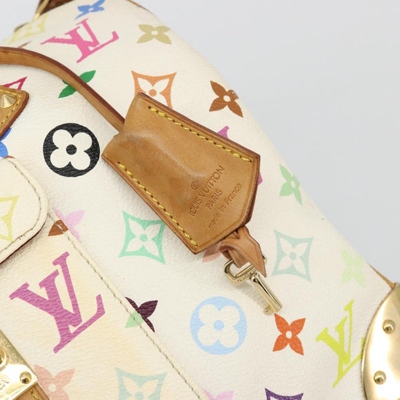 LOUIS VUITTON Monogram Multicolor Speedy 30 Bag White Bron M92643 LV Auth 181700