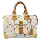 LOUIS VUITTON Monogram Multicolor Speedy 30 Bag White Bron M92643 LV Auth 181700-2