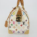LOUIS VUITTON Monogram Multicolor Speedy 30 Bag White Bron M92643 LV Auth 181700-5