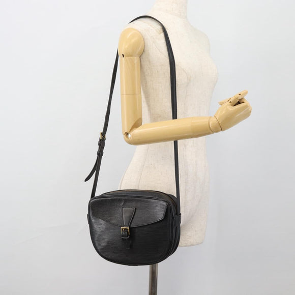 LOUIS VUITTON Epi Jeune Fille MM Schoudertas Zwart M52152 LV Auth 181701