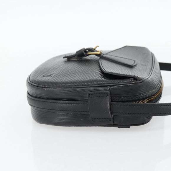 LOUIS VUITTON Epi Jeune Fille MM Schoudertas Zwart M52152 LV Auth 181701