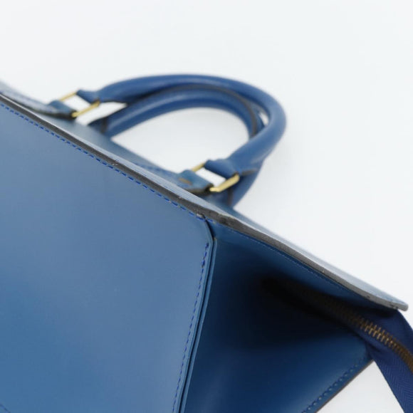 LOUIS VUITTON Epi Sac Triangle Hand Bag Blue M52095 LV Auth 181702
