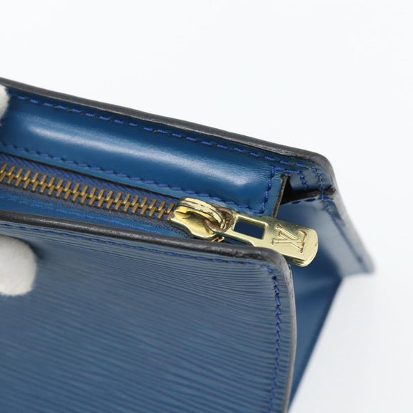 LOUIS VUITTON Epi Sac Triangle Hand Bag Blue M52095 LV Auth 181702