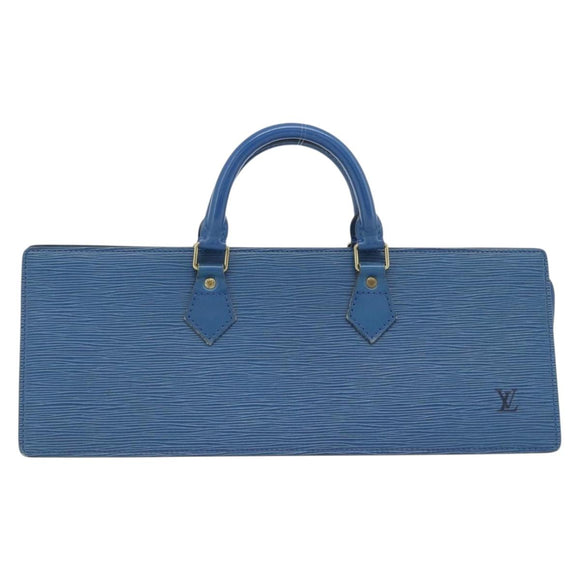 LOUIS VUITTON Epi Sac Triangle Hand Bag Blue M52095 LV Auth 181702