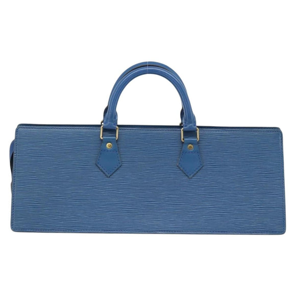 LOUIS VUITTON Epi Sac Triangle Hand Bag Blue M52095 LV Auth 181702