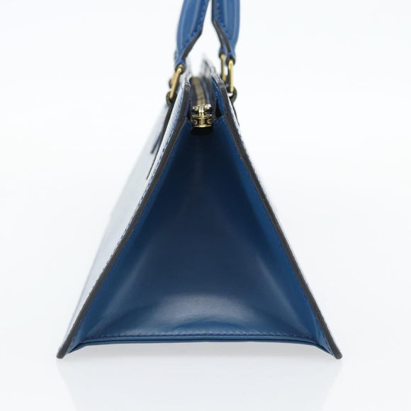 LOUIS VUITTON Epi Sac Triangle Hand Bag Blue M52095 LV Auth 181702