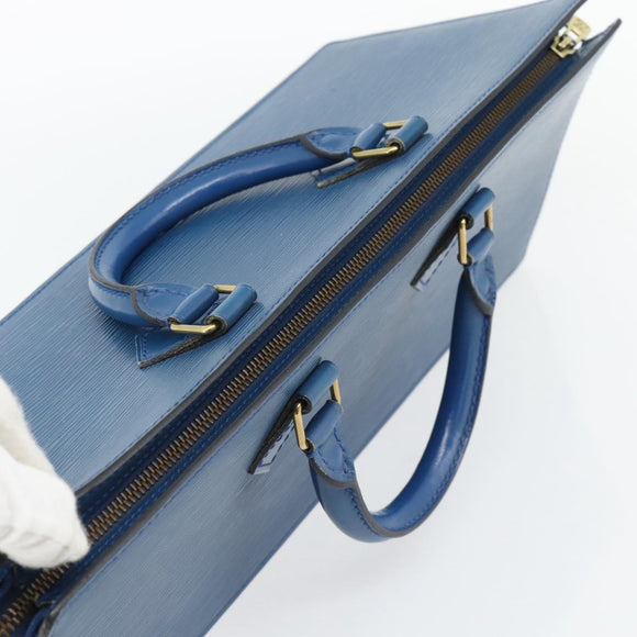 LOUIS VUITTON Epi Sac Triangle Hand Bag Blue M52095 LV Auth 181702