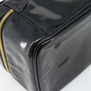 CHANEL COCO Mark Vanity Handtas Lakleer Zwart Goud CC Auth 181704-13