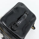 CHANEL COCO Mark Vanity Handtas Lakleer Zwart Goud CC Auth 181704-6