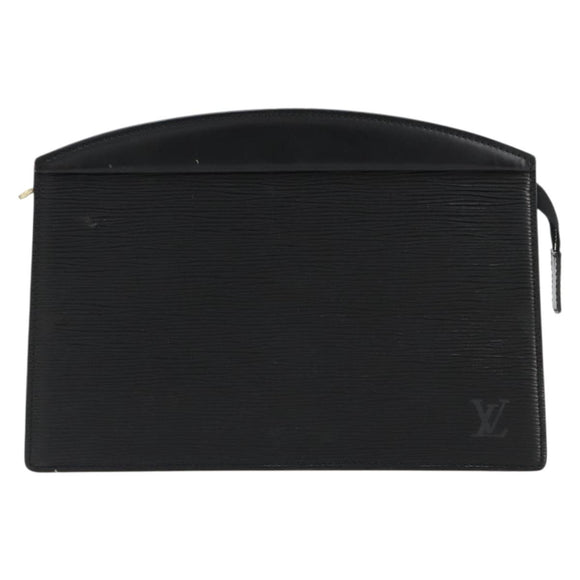 LOUIS VUITTON Epi Trousse Crete Pouch Black M48402 LV Auth 181706