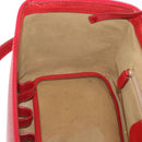 GUCCI Bamboo Vanity Hand Bag Leather 2way Red Gold 013 122 2491 Auth 181707A-22