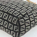 FENDI Zucchino Canvas Hand Bag Black Gold Auth 181708-9