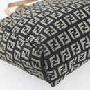 FENDI Zucchino Canvas Hand Bag Black Gold Auth 181708-16