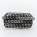 FENDI Zucchino Canvas Hand Bag Black Gold Auth 181708-5