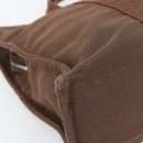 HERMES Fourre Tout MM Handtas Canvas Bruin Zilver Auth 181710-14