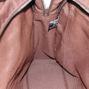 HERMES Fourre Tout MM Handtas Canvas Bruin Zilver Auth 181710-19