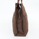 HERMES Fourre Tout MM Handtas Canvas Bruin Zilver Auth 181710-4