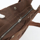 HERMES Fourre Tout MM Handtas Canvas Bruin Zilver Auth 181710-6