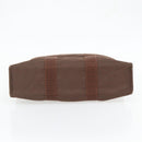 HERMES Fourre Tout MM Handtas Canvas Bruin Zilver Auth 181710-5
