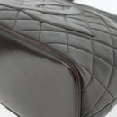 CHANEL Matelasse Reprint Tote Bag Lamb Skin Black Gold CC Auth 181711A-8