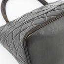 CHANEL Matelasse Reprint Tote Bag Lamb Skin Black Gold CC Auth 181711A-15
