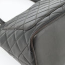 CHANEL Matelasse Reprint Tote Bag Lamb Skin Black Gold CC Auth 181711A-17
