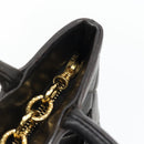 CHANEL Matelasse Reprint Tote Bag Lamb Skin Black Gold CC Auth 181711A-18