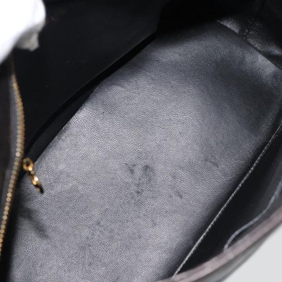 CHANEL Matelasse Reprint Tote Bag Lamb Skin Black Gold CC Auth 181711A