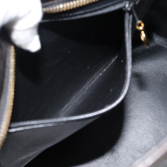 CHANEL Matelasse Reprint Tote Bag Lamb Skin Black Gold CC Auth 181711A