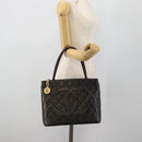 CHANEL Matelasse Reprint Tote Bag Lamb Skin Black Gold CC Auth 181711A-26