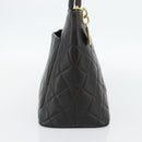CHANEL Matelasse Reprint Tote Bag Lamb Skin Black Gold CC Auth 181711A-3