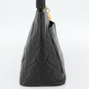 CHANEL Matelasse Reprint Tote Bag Lamb Skin Black Gold CC Auth 181711A-4