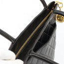 CHANEL Matelasse Reprint Tote Bag Lamb Skin Black Gold CC Auth 181711A-6