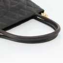 CHANEL Matelasse Reprint Tote Bag Lamb Skin Black Gold CC Auth 181711A-7