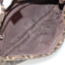 FENDI Zucca Canvas Mamma Baguette Shoulder Bag Black Brown Auth 181715V-9