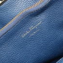 Salvatore Ferragamo Studio Hand Bag Leather 2way Blue Gold Auth 181716A-17