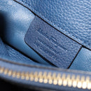 Salvatore Ferragamo Studio Hand Bag Leather 2way Blue Gold Auth 181716A-24