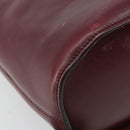 CELINE Circle Shoulder Bag Leather Bordeaux Gold Auth 181718-16