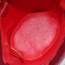 CELINE Circle Shoulder Bag Leather Bordeaux Gold Auth 181718-11