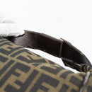 FENDI Zucca Canvas Vanity Hand Bag Black Brown Auth 181720-7