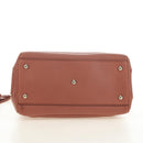 GUCCI Bamboo Handtas Leer 2way Roze Goud 308385 Auth 181722V-11