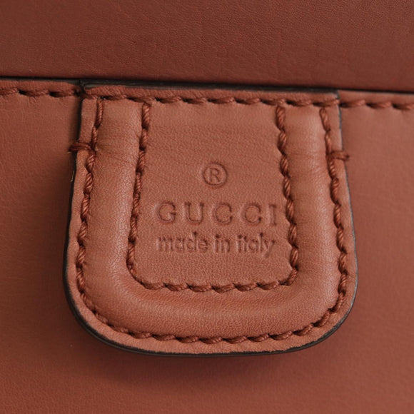 GUCCI Bamboo Handtas Leer 2way Roze Goud 308385 Auth 181722V
