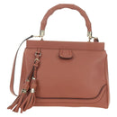 GUCCI Bamboo Handtas Leer 2way Roze Goud 308385 Auth 181722V-2