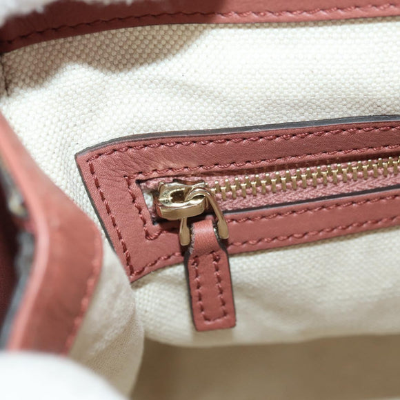 GUCCI Bamboo Handtas Leer 2way Roze Goud 308385 Auth 181722V