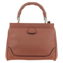 GUCCI Bamboo Handtas Leer 2way Roze Goud 308385 Auth 181722V-3